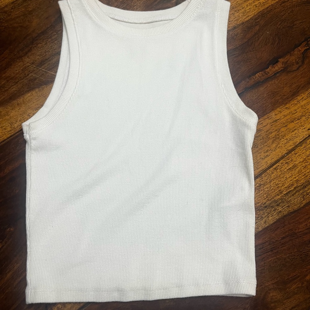 Hollister White Knit Tank Top